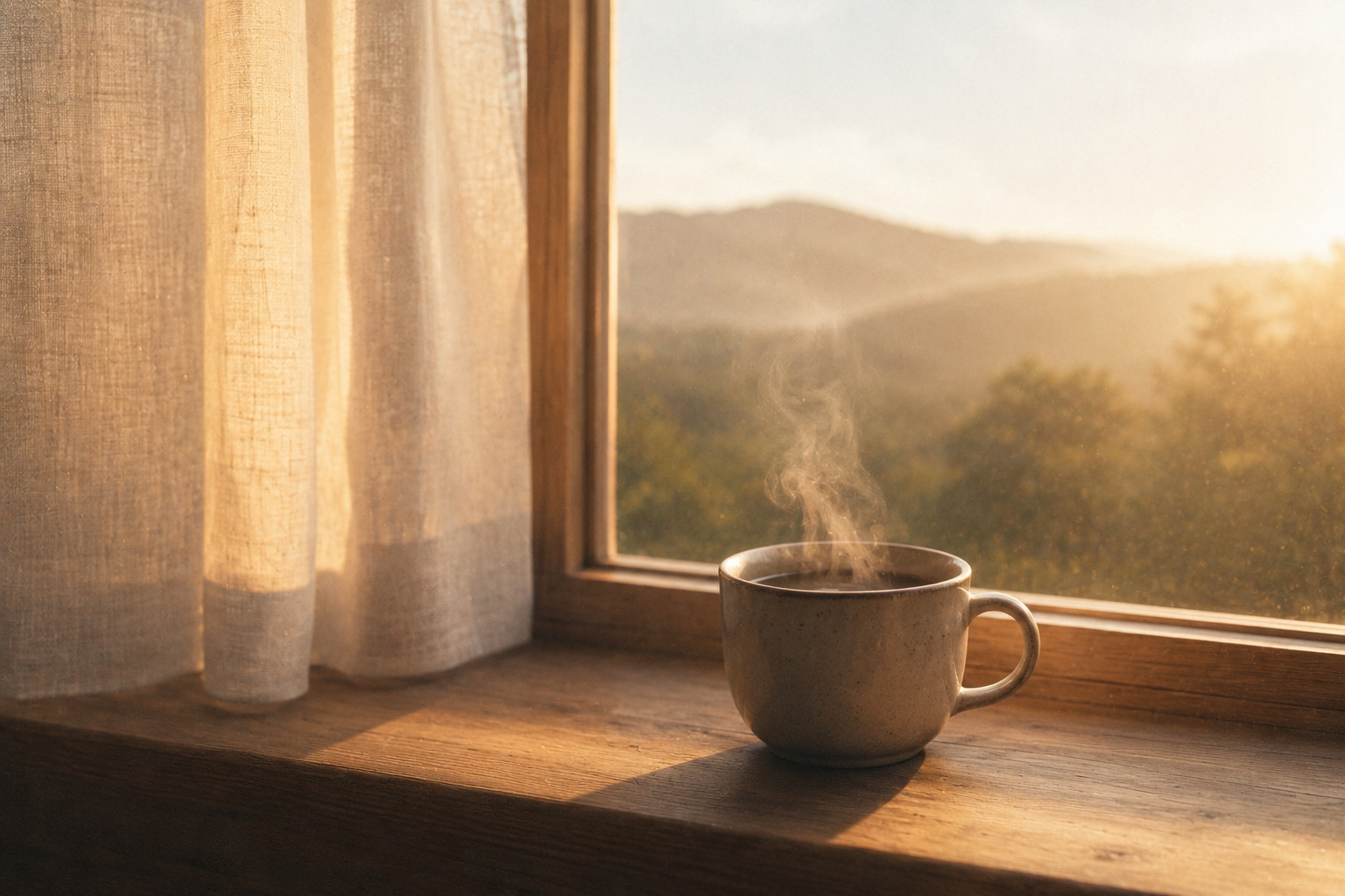 morning-tea-windowsill-golden-light-stillness-ritual-anandbodh